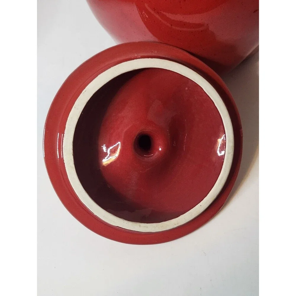 Rare Vintage Large Red Apple Cookie Jar